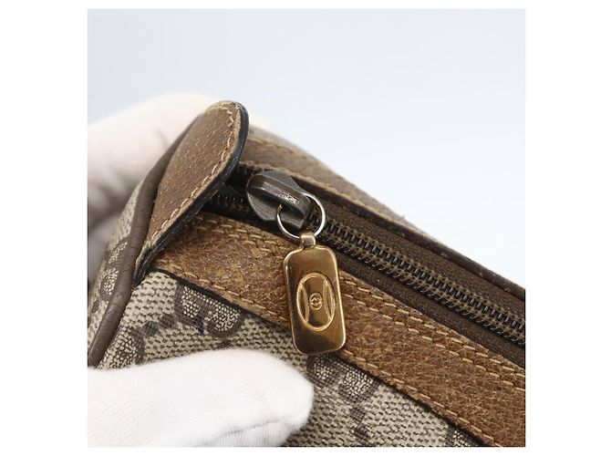 Bolso Sherry Line GG Supreme Web de GUCCI en PVC beige y dorado 89 02 017 Auth BA8189 - vista 16