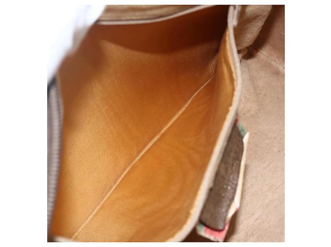 Bolso Sherry Line GG Supreme Web de GUCCI en PVC beige y dorado 89 02 017 Auth BA8189 - vista 23