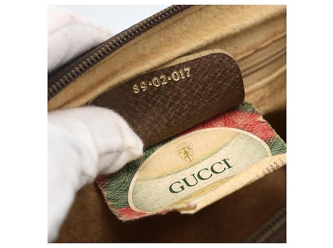 Bolso Sherry Line GG Supreme Web de GUCCI en PVC beige y dorado 89 02 017 Auth BA8189 - vista 24