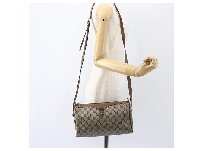 Bolso Sherry Line GG Supreme Web de GUCCI en PVC beige y dorado 89 02 017 Auth BA8189 - vista 25