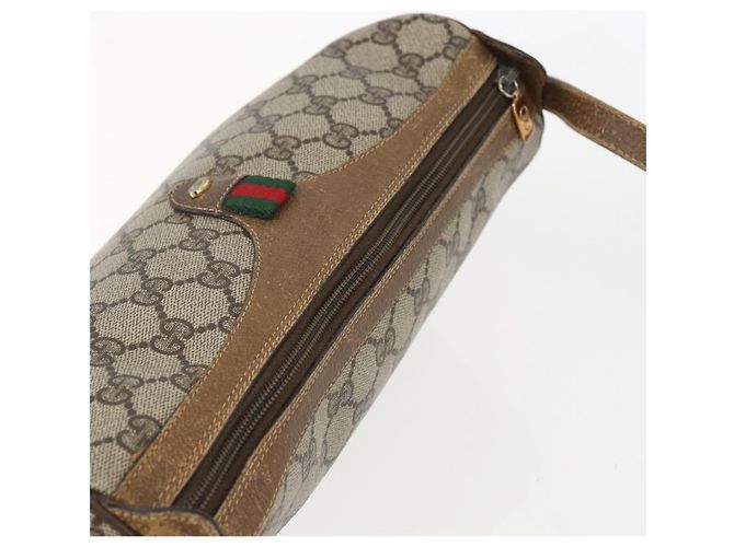 Bolso Sherry Line GG Supreme Web de GUCCI en PVC beige y dorado 89 02 017 Auth BA8189 - vista 6