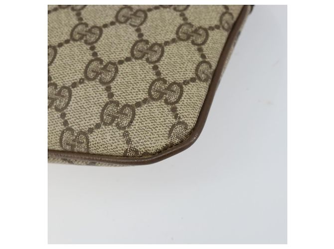 Borsa a Spalla Gucci GG Supreme Web Sherry Line PVC Beige 904 02 047 Auth 155227 D'oro - vista 10