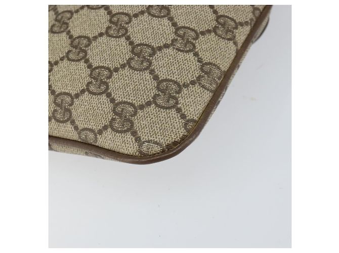 Borsa a Spalla Gucci GG Supreme Web Sherry Line PVC Beige 904 02 047 Auth 155227 D'oro - vista 11