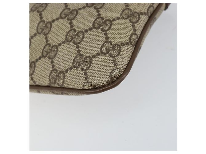 Borsa a Spalla Gucci GG Supreme Web Sherry Line PVC Beige 904 02 047 Auth 155227 D'oro - vista 12