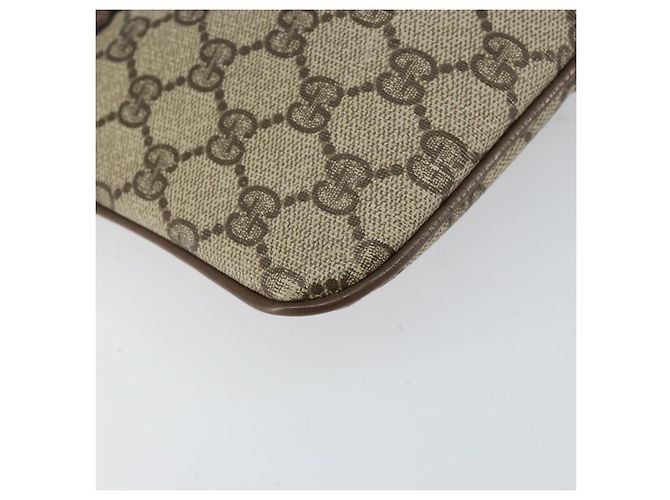 Borsa a Spalla Gucci GG Supreme Web Sherry Line PVC Beige 904 02 047 Auth 155227 D'oro - vista 13