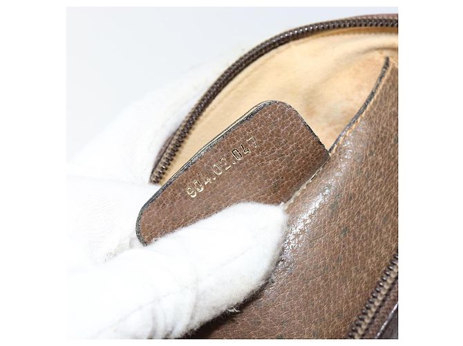 Borsa a Spalla Gucci GG Supreme Web Sherry Line PVC Beige 904 02 047 Auth 155227 D'oro - vista 21