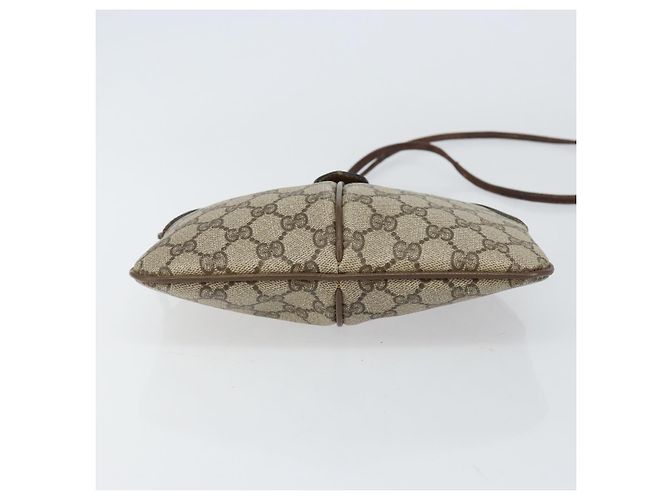 Borsa a Spalla Gucci GG Supreme Web Sherry Line PVC Beige 904 02 047 Auth 155227 D'oro - vista 9