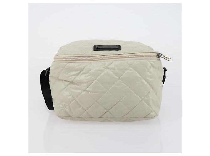 BURBERRY Bolso de Hombro Jimmy Choo Nylon Cuero 2 Conjunto Beige Marfil Auth BA8473 Crudo - vista 11