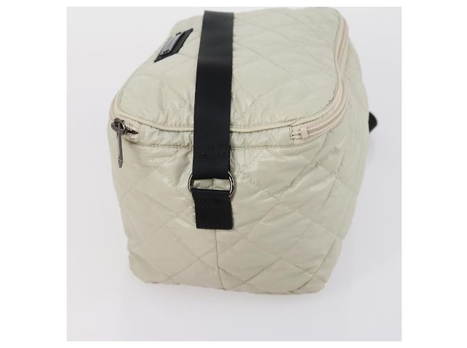BURBERRY Bolso de Hombro Jimmy Choo Nylon Cuero 2 Conjunto Beige Marfil Auth BA8473 Crudo - vista 13