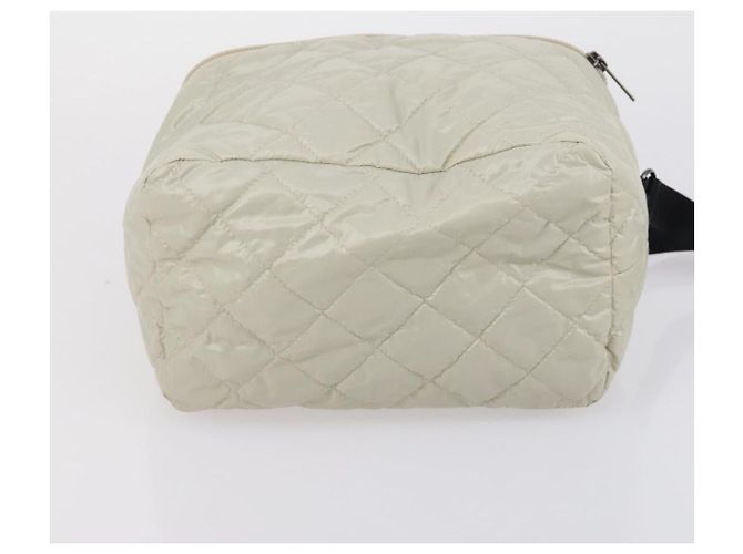 BURBERRY Bolso de Hombro Jimmy Choo Nylon Cuero 2 Conjunto Beige Marfil Auth BA8473 Crudo - vista 16