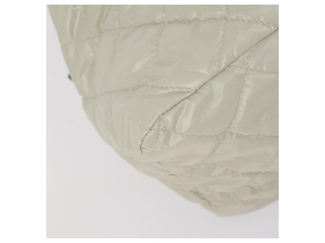 BURBERRY Bolso de Hombro Jimmy Choo Nylon Cuero 2 Conjunto Beige Marfil Auth BA8473 Crudo - vista 17