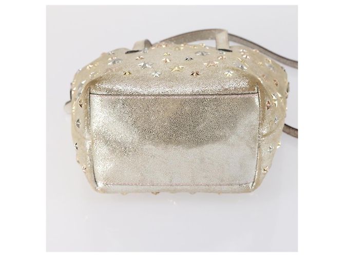 BURBERRY Bolso de Hombro Jimmy Choo Nylon Cuero 2 Conjunto Beige Marfil Auth BA8473 Crudo - vista 8