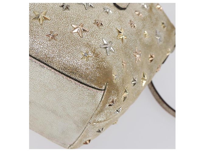 BURBERRY Bolso de Hombro Jimmy Choo Nylon Cuero 2 Conjunto Beige Marfil Auth BA8473 Crudo - vista 9