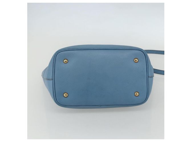 Borsa a mano Miu Miu in pelle 2 in 1 blu oro Auth BA8214 D'oro - vista 11