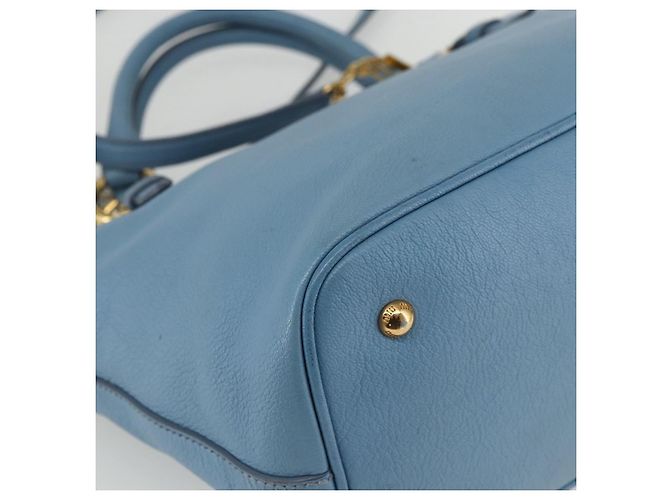 Borsa a mano Miu Miu in pelle 2 in 1 blu oro Auth BA8214 D'oro - vista 15