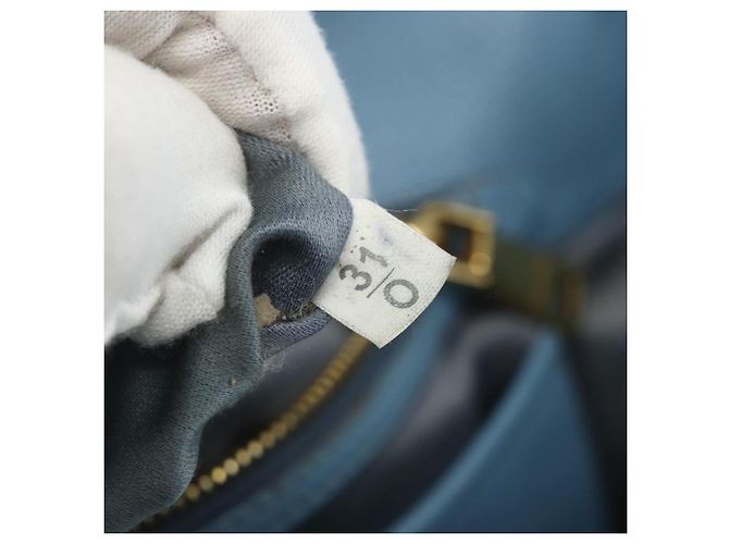 Borsa a mano Miu Miu in pelle 2 in 1 blu oro Auth BA8214 D'oro - vista 24