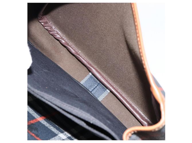 Autre Marque Bolso de Hombro Burberrys Nova Check PVC Marino Oro Auth 155468 Dorado Azul marino - vista 21