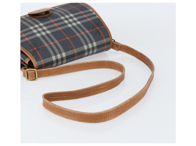 Autre Marque Bolso de Hombro Burberrys Nova Check PVC Marino Oro Auth 155468 Dorado Azul marino - vista 7