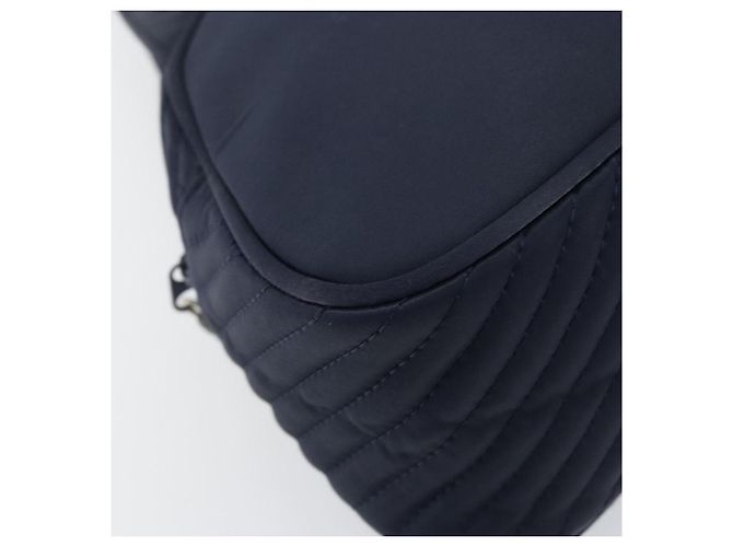 SAINT LAURENT Borsa a mano in nylon blu navy Auth ka542 - vista 11