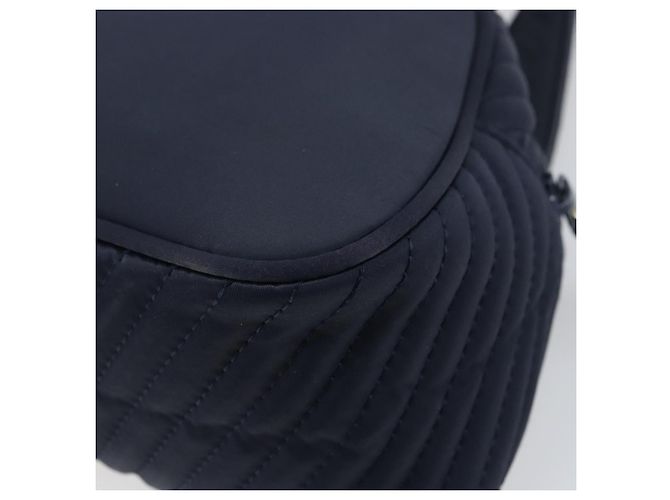 SAINT LAURENT Borsa a mano in nylon blu navy Auth ka542 - vista 12