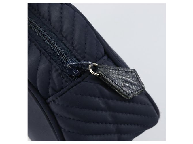 SAINT LAURENT Borsa a mano in nylon blu navy Auth ka542 - vista 14