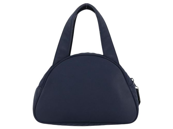 SAINT LAURENT Borsa a mano in nylon blu navy Auth ka542 - vista 3