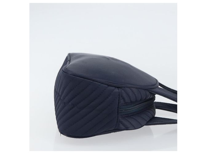 SAINT LAURENT Borsa a mano in nylon blu navy Auth ka542 - vista 4