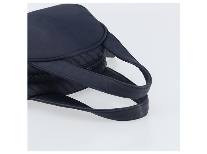 SAINT LAURENT Borsa a mano in nylon blu navy Auth ka542 - vista 7