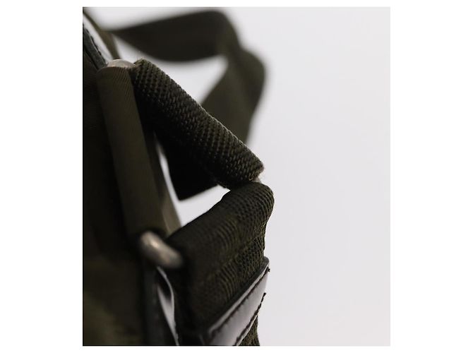 PRADA Backpack Nylon Khaki Silver Auth 154531 Silvery - view 10