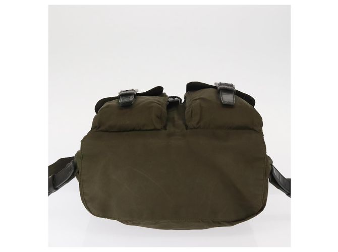 PRADA Backpack Nylon Khaki Silver Auth 154531 Silvery - view 13