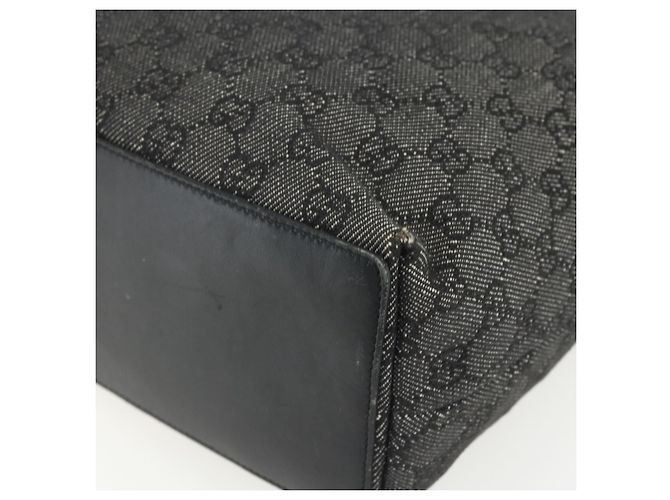 GUCCI GG Canvas Tote Bag Schwarz Silber 31243 Auth 151463 - Ansicht 12