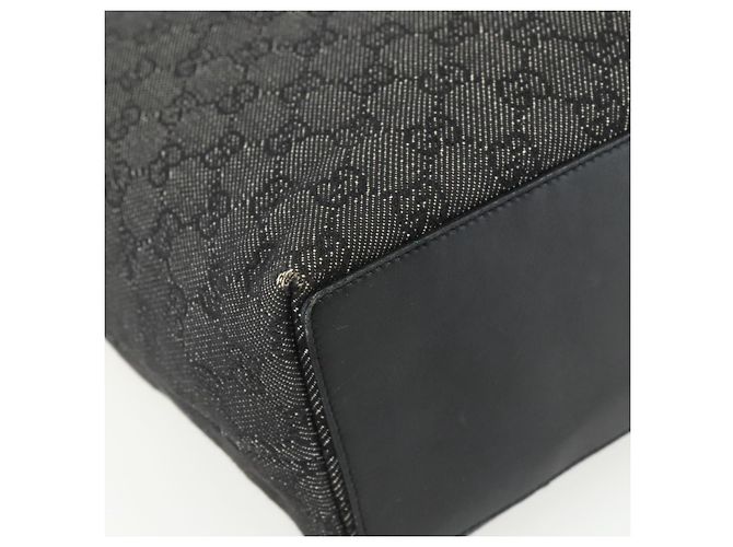 GUCCI GG Canvas Tote Bag Schwarz Silber 31243 Auth 151463 - Ansicht 13