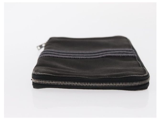 Hermès Portafoglio HERMES in tela e pelle 3 pezzi marrone arancione grigio Auth bs31477 - vista 21