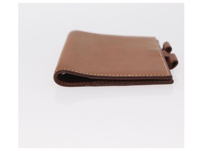 Hermès Portafoglio HERMES in tela e pelle 3 pezzi marrone arancione grigio Auth bs31477 - vista 4