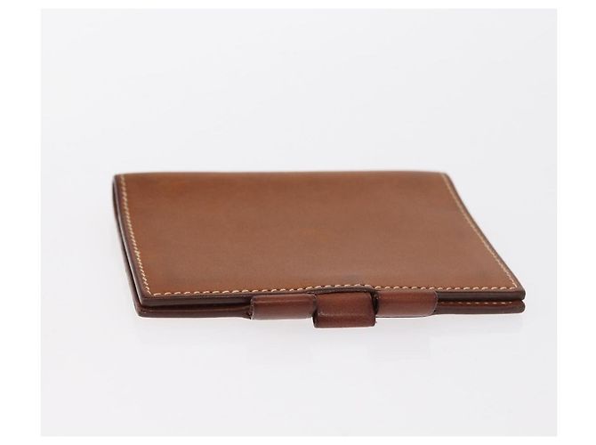Hermès Portafoglio HERMES in tela e pelle 3 pezzi marrone arancione grigio Auth bs31477 - vista 5