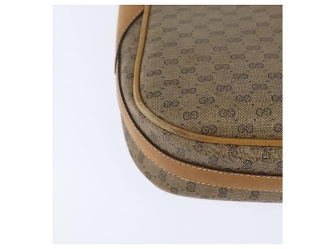 Gucci Borsa a Spalla Micro GG Supreme PVC Beige Oro Auth 150726 D'oro - vista 15