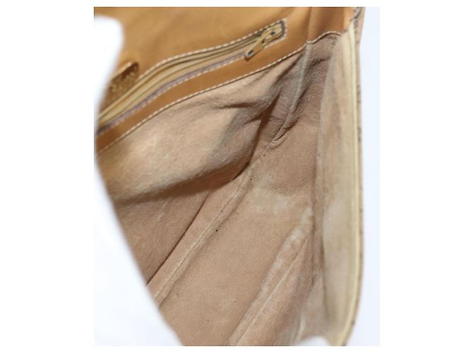 Gucci Borsa a Spalla Micro GG Supreme PVC Beige Oro Auth 150726 D'oro - vista 19