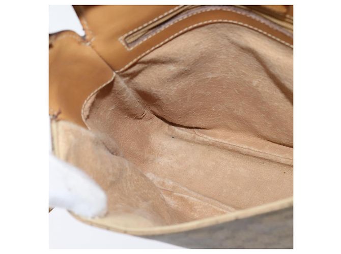 Gucci Borsa a Spalla Micro GG Supreme PVC Beige Oro Auth 150726 D'oro - vista 20