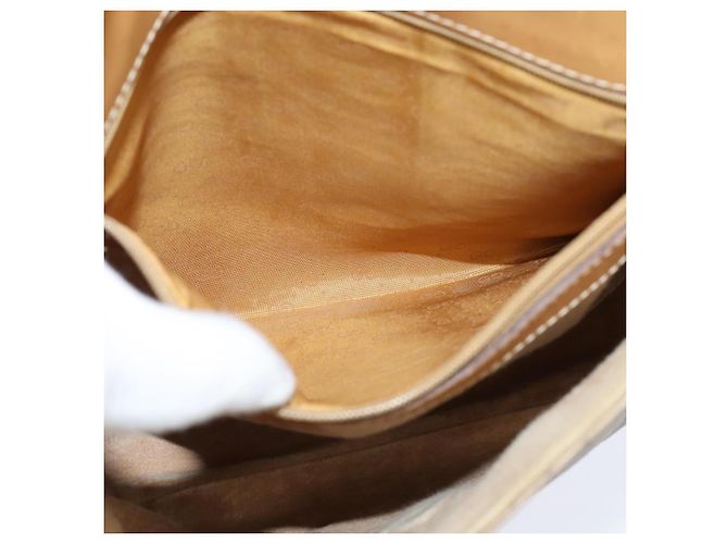 Gucci Borsa a Spalla Micro GG Supreme PVC Beige Oro Auth 150726 D'oro - vista 21
