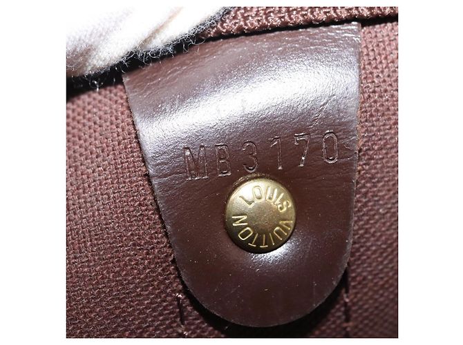 LOUIS VUITTON Borsa Boston Keepall 50 Damier Ebene N41427 Auth LV 148143 - vista 12