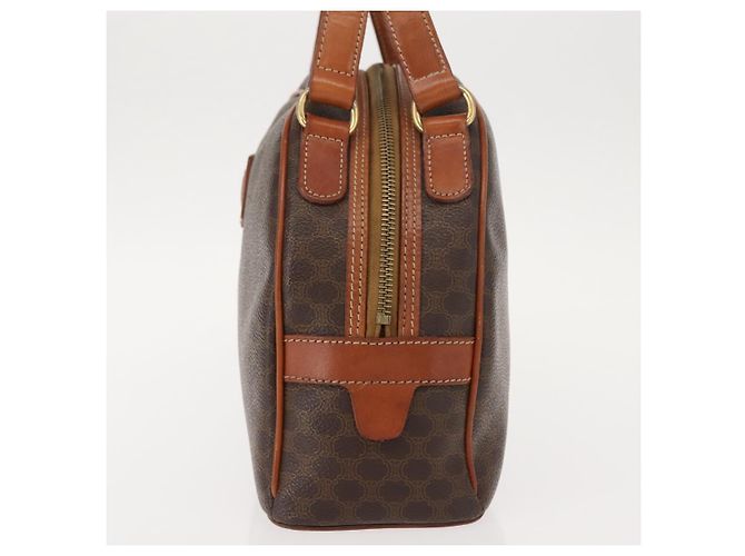 Céline Borsa a mano in tela Macadam CELINE in pelle PVC marrone oro Auth ki6132 D'oro - vista 3