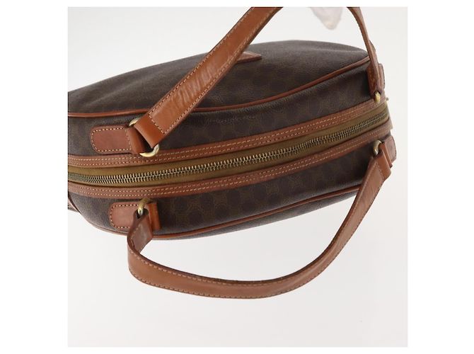 Céline Borsa a mano in tela Macadam CELINE in pelle PVC marrone oro Auth ki6132 D'oro - vista 6