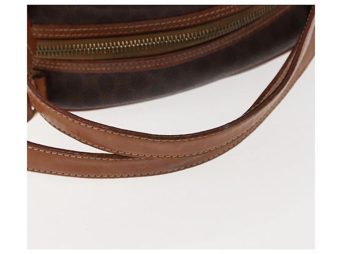 Céline Borsa a mano in tela Macadam CELINE in pelle PVC marrone oro Auth ki6132 D'oro - vista 7