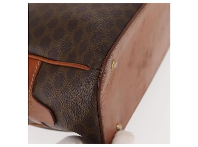 Céline Borsa a mano in tela Macadam CELINE in pelle PVC marrone oro Auth ki6132 D'oro - vista 9