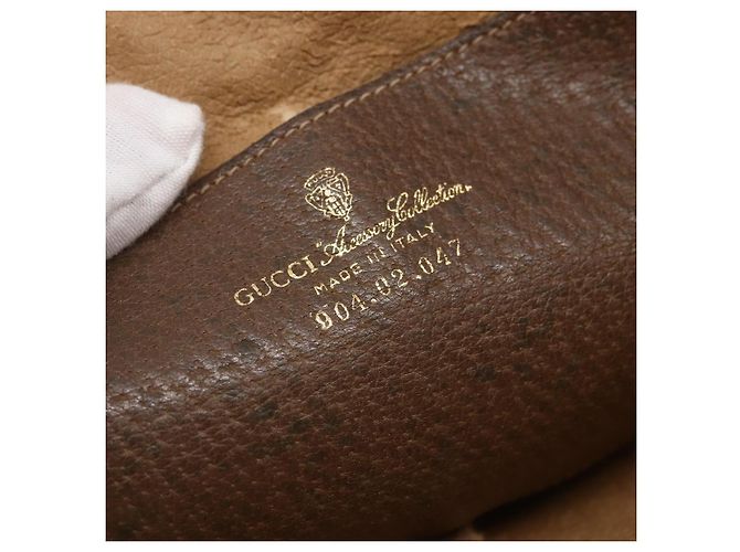 Borsa Sherry Line GG Supreme Web di GUCCI in PVC beige e oro 904 02 047 Auth BA7462 D'oro - vista 12