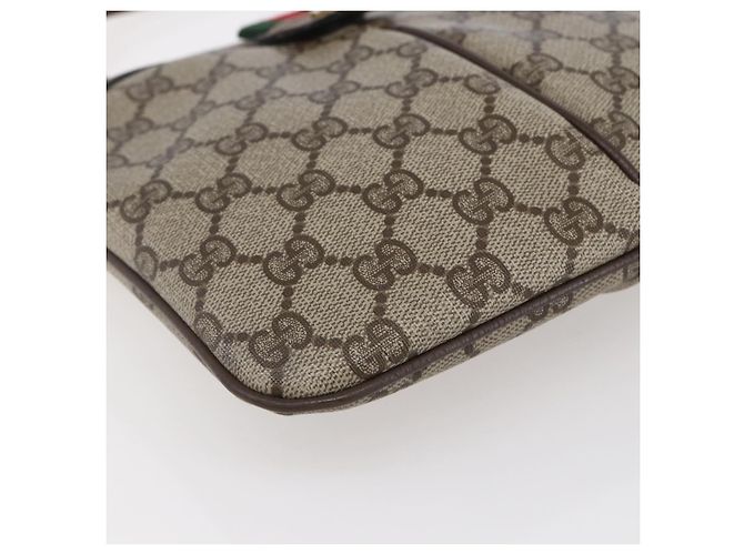 Borsa Sherry Line GG Supreme Web di GUCCI in PVC beige e oro 904 02 047 Auth BA7462 D'oro - vista 15