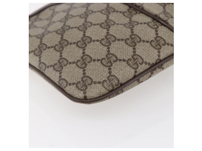 Borsa Sherry Line GG Supreme Web di GUCCI in PVC beige e oro 904 02 047 Auth BA7462 D'oro - vista 17