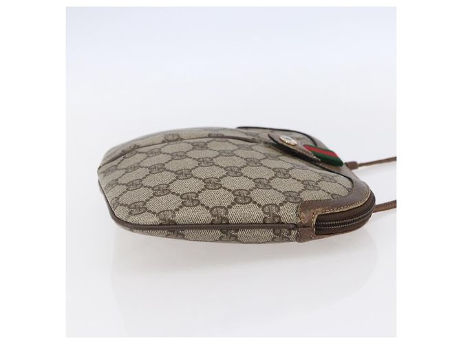 Borsa Sherry Line GG Supreme Web di GUCCI in PVC beige e oro 904 02 047 Auth BA7462 D'oro - vista 4