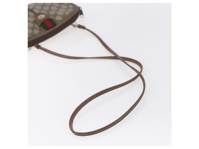 Borsa Sherry Line GG Supreme Web di GUCCI in PVC beige e oro 904 02 047 Auth BA7462 D'oro - vista 7