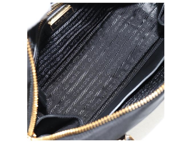 PRADA Borsa a Mano Nylon 2 vie Nero Oro 1BB115 Auth am9579SM D'oro - vista 10